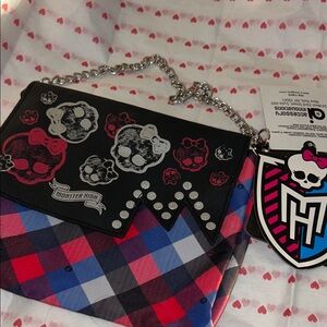 Monster High Plaid Skull Bag with Chain